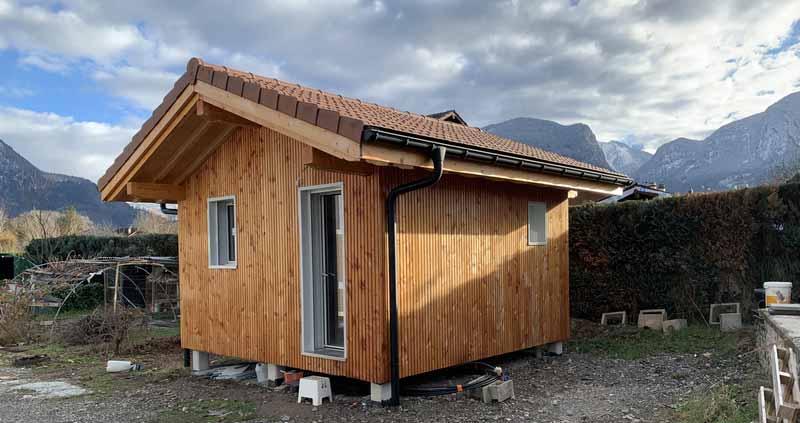 Photo d'un chalet modulaire