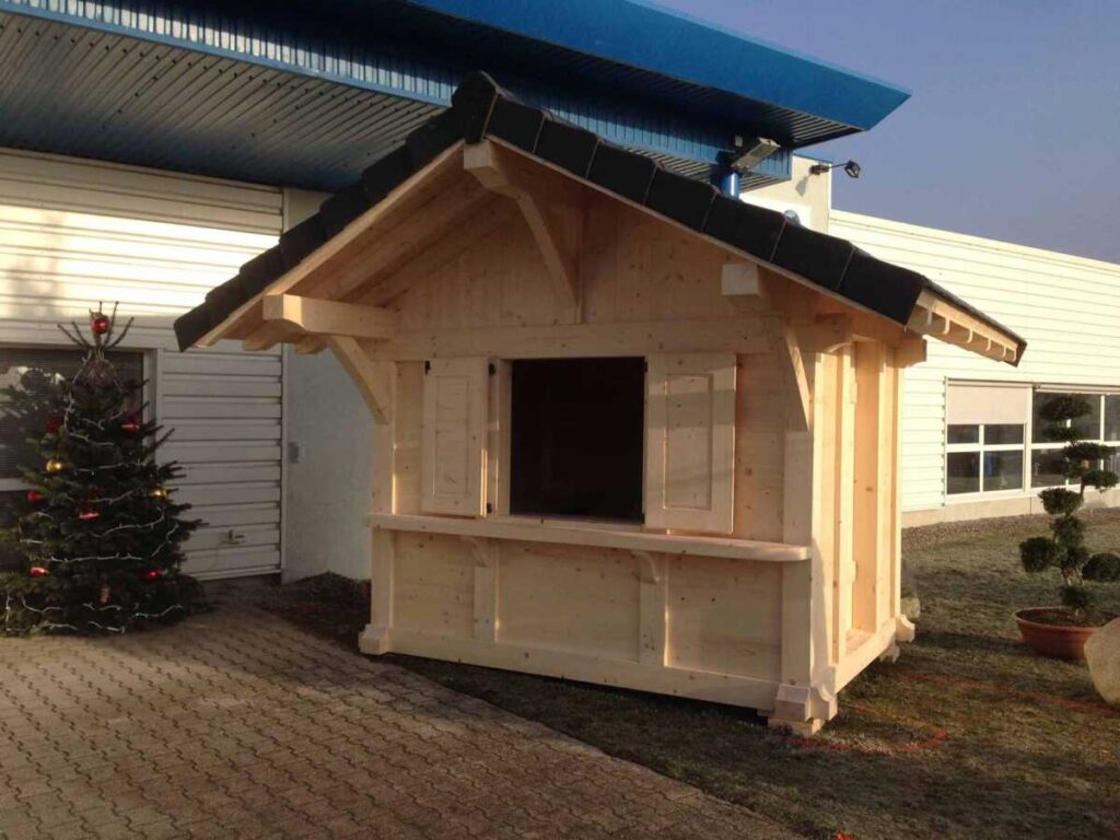 photo d'un mazot en bois clair